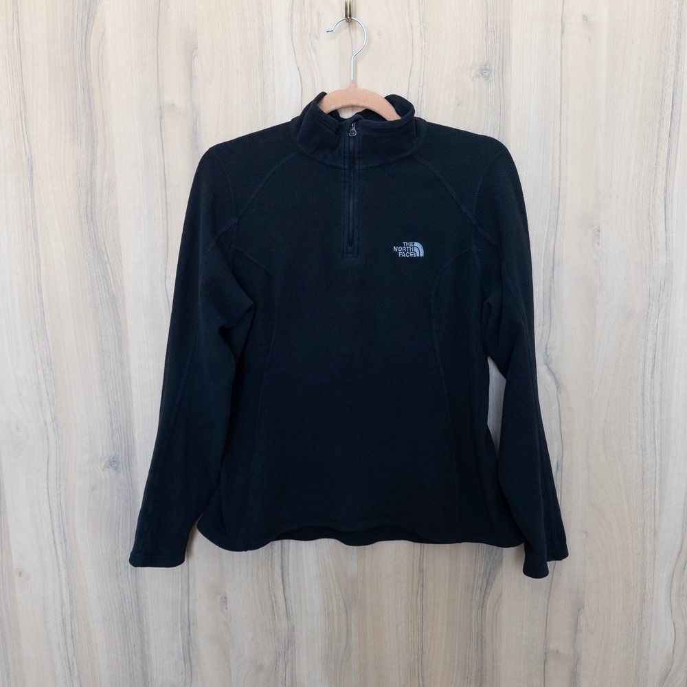 The North Face Womens Fleece Pullover S Black Quarter Zip Outdoor Layer Hiking